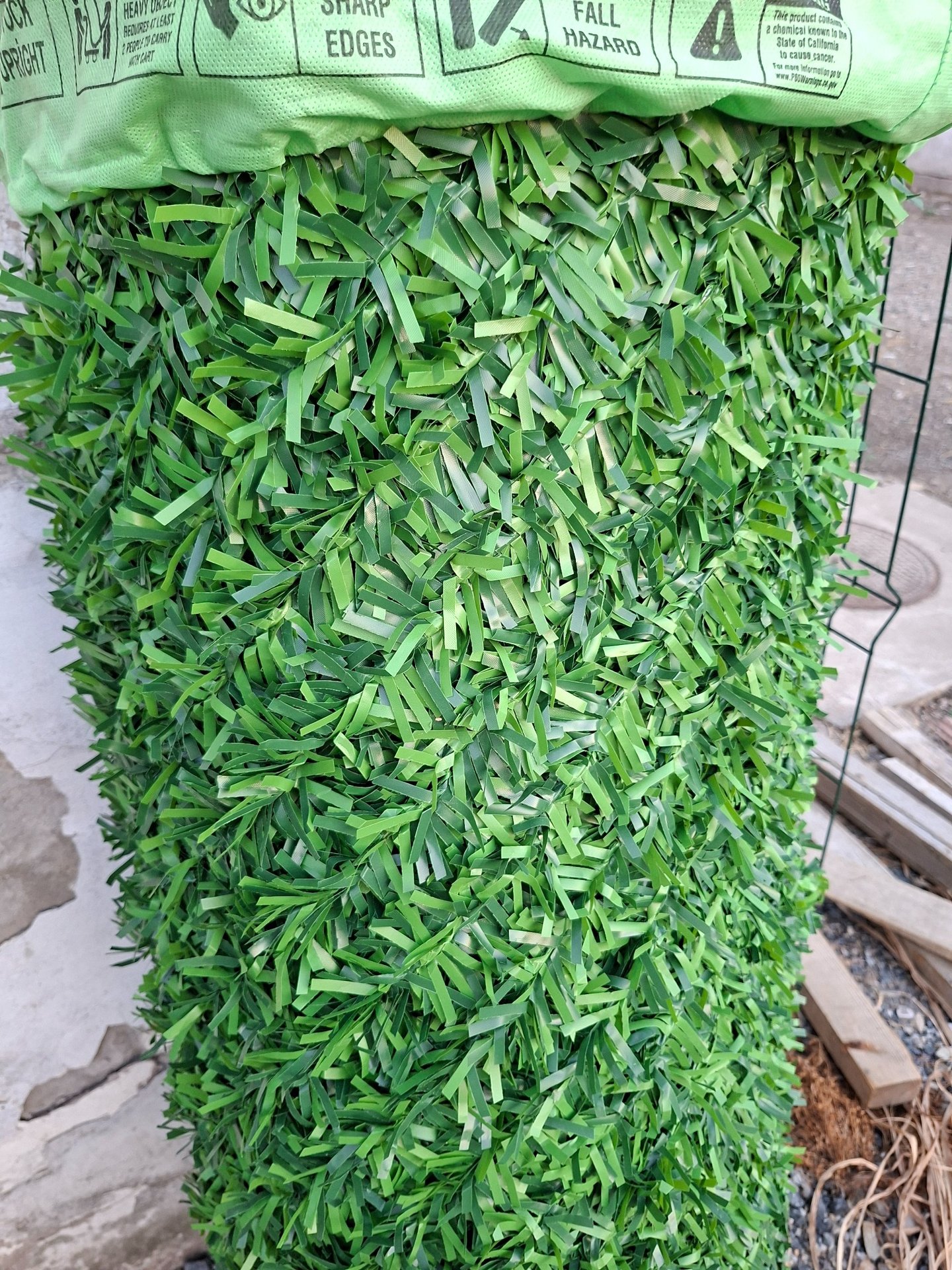 Detalj materijala veštačke žive ograde
